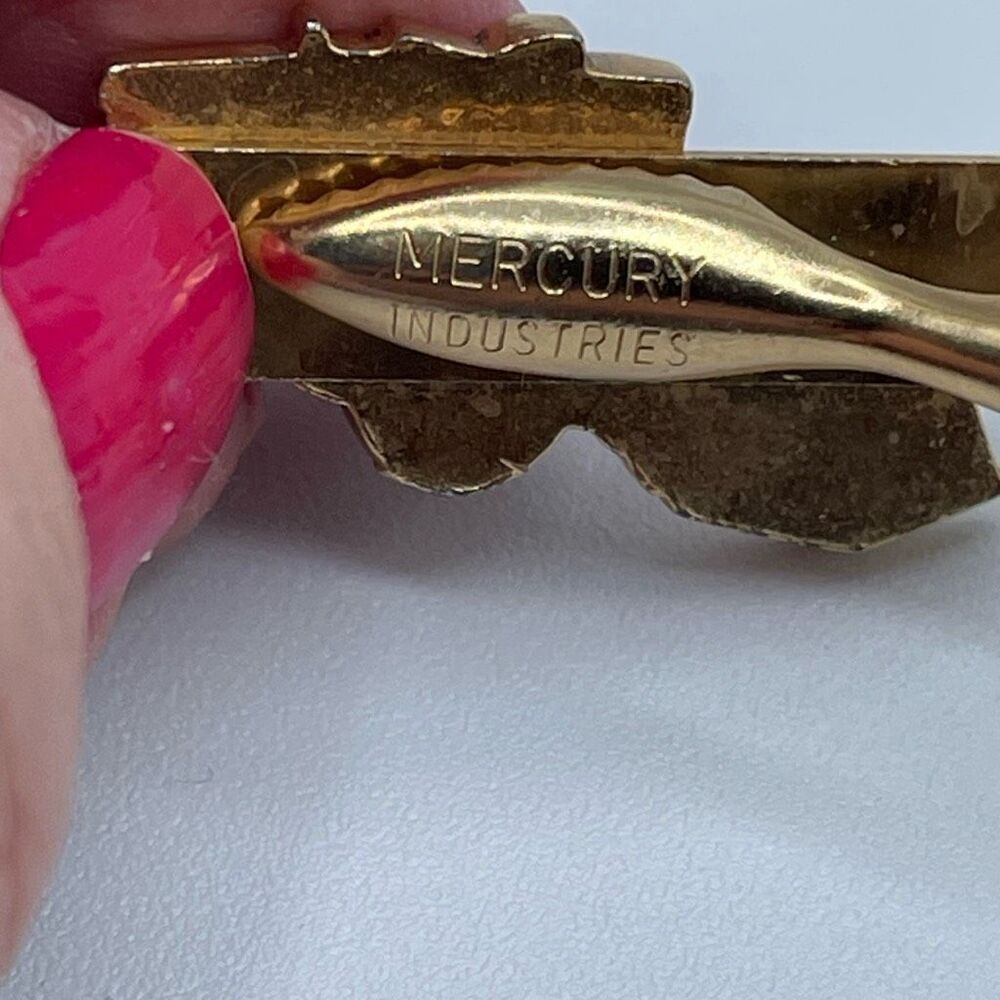 Vintage Mercury Industries Michigan tie clip brass - Picture 3 of 6